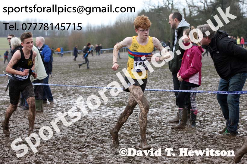 Boys under-15s 2018 British Inter Counties Cross Country Champs., Prestwold Hall, Loughborough. Photo: David T. Hewitson/Sports for All Pics